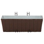 vidaXL Garde-Corps 2 pc Marron 50 x 17 x 17 cm métal