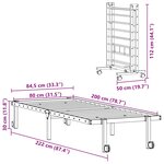 vidaXL Cadre de lit pliable sans matelas blanc 80x200 cm acier