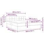 vidaXL Lit de rangement LED avec matelas Bleu foncé 200 x 200 cm