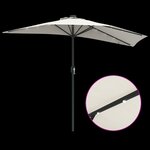 vidaXL Parasol de Jardin Half avec Poteau en Aluminium Sable 294 cm