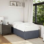 vidaXL Cadre de lit sans matelas gris foncé 90x190 cm velours