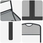 vidaXL Ensemble de meubles d'extérieur 7 Pièces Anthracite Fer et Acier