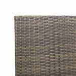 vidaXL Chaises empilables de jardin 4 Pièces Gris  Marron