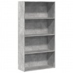vidaXL Bibliothèque gris béton 80x30x152 cm bois d'ingénierie