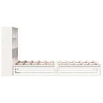 vidaXL Lit bibliothèque sans matelas blanc 90x190 cm bois massif