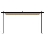 vidaXL Gazebo mural Taupe Acier