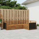 vidaXL Ensemble de canapés d'extérieur 4 pc Naturel