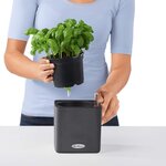 Lechuza jardinière de table cube color 16 all-in-one anthracite