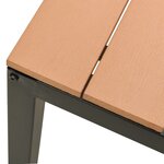 vidaXL Banc de jardin 110 cm acier et WPC marron et noir