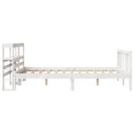 vidaXL Cadre de lit avec tête de lit sans matelas blanc 140x200 cm