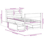 vidaXL Cadre de lit sans matelas cire marron 100x200cm bois pin massif