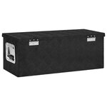 vidaXL Boîte de rangement Noir 70x31x27 cm Aluminium