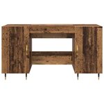 vidaXL Bureau Bois ancien 140 x 50 x 75 cm Bois d'ingénierie