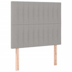 vidaXL Sommier à lattes de lit et matelas Gris clair 90x190 cm Tissu