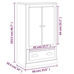 vidaXL Buffet haut chêne fumé 60x35 5x103 5 cm bois d'ingénierie