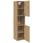 vidaXL Armoire de salle de bain suspendue chêne artisanal 30x30x130 cm