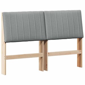 vidaXL Tête de lit capitonnée Gris clair 140 cm Pin massif