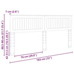 vidaXL Tête de lit avec tête de lit Blanc 180 cm Bois d'ingénierie