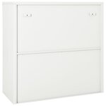 vidaXL Armoire à portes coulissantes Blanc 90x40x90 cm Acier