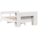 vidaXL Lit bibliothèque sans matelas blanc 120x200 cm bois pin massif