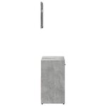 vidaXL Armoire de bain avec miroir gris béton bois d'ingénierie