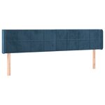vidaXL Tête de lit à LED Bleu foncé 203x16x78/88 cm Velours