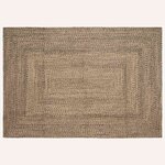 vidaXL Tapis de surface Rectangulaire Naturel et Noir 200 x 290 cm