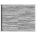 vidaXL Cadre de lit avec rangement Sonoma gris 150 x 200 cm