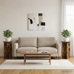vidaXL Support de Plante 2 pièces Chêne fumé Ø40 x 60 cm
