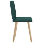 vidaXL Chaises à manger lot de 2 vert foncé tissu