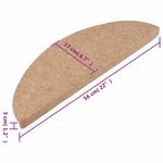 vidaXL Tapis d'escalier auto-adhésifs 10 Pièces beige 56x17x3 cm