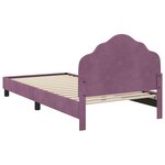 vidaXL Cadre de lit pour enfants avec tête de lit Violet 80 x 200 cm