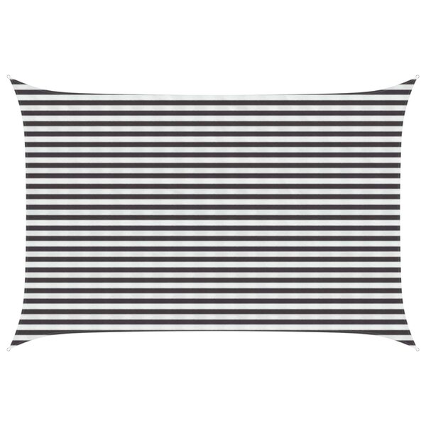 vidaXL Voile d'ombre 3 x 5 m HDPE Rectangulaire Anthracite et blanc
