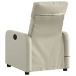 vidaXL Fauteuil inclinable de massage Crème Similicuir