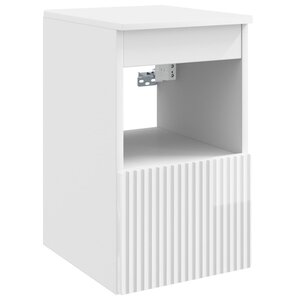vidaXL Armoire de salle de bain Blanc brillant 30 x 41 x 50 cm
