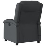 vidaXL Fauteuil de massage inclinable noir cuir véritable