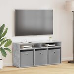 vidaXL Basboard avec tiroir Gris béton 102 x 32 x 48 5 cm