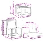 vidaXL Ensemble de canapés d'extérieur 8 pc Naturel et Crème