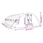 vidaXL Serre avec cadre en acier vert 40 m² 8x5x2 3 m