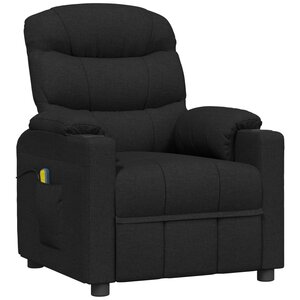 vidaXL Fauteuil de massage Noir Tissu