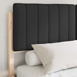 vidaXL Cadre de lit avec tête de lit rembourrée Noir 135 x 190 cm