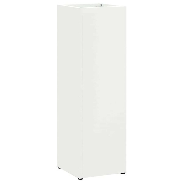 vidaXL Porte-parapluie Blanc 15 5 x 15 5 x 49 cm Métal