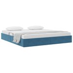 vidaXL Cadre de lit ottoman Bleu foncé 160 x 200 cm Velours