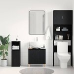 vidaXL Armoire d'évier Chêne noir 58 x 33 x 60 cm Bois d'ingénierie