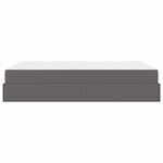 vidaXL Cadre de lit avec matelas avec matelas 2 Pièces Gris PVC