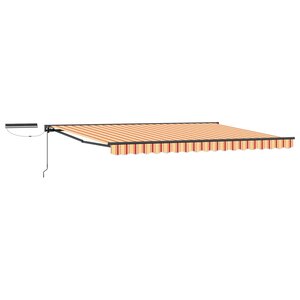 vidaXL Auvent rétractable électrique Jaune  Orange  Anthracite 5 x 3 m