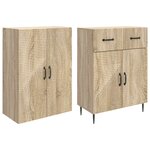 vidaXL Ensemble de Meubles 2 Pièces Chêne Sonoma 66 x 34 5 x 89 5 cm