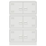 vidaXL Buffet blanc 67x39x107 cm acier