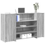 vidaXL Bureau de réception sonoma gris 180x50x103 5 cm bois ingénierie