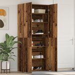vidaXL Cabinet à chaussures en bois vieilli 80x35 5x180 cm en bois d'ingénierie